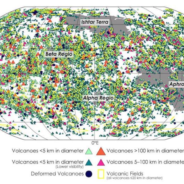 Volcanoes on Venus … Wow! New map here