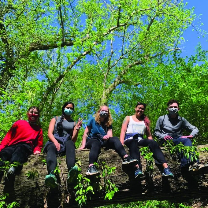 oSTEM hiking in Castlewood State Park