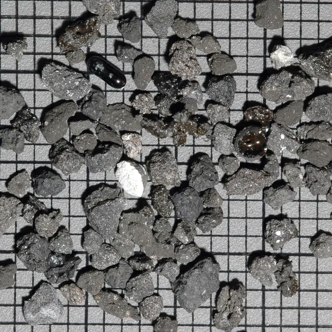 lithic fragments from the regolith