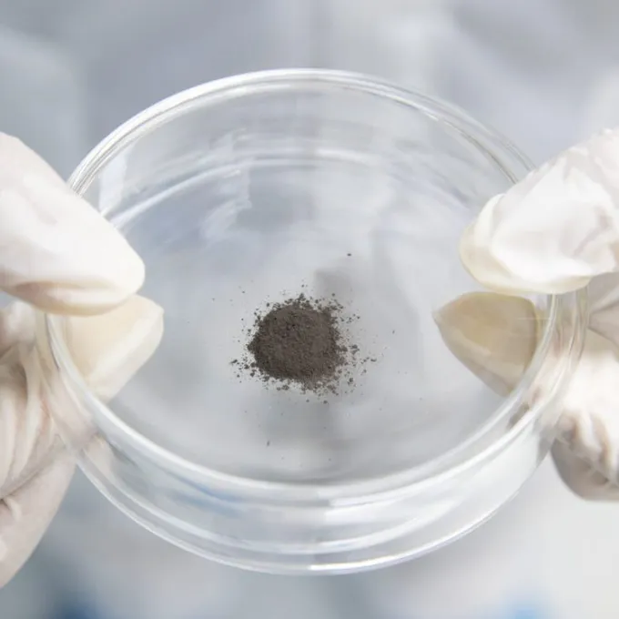 Lunar samples from the Chang'e-5 mission at the Institute of Geology and Geophysics of the Chinese Academy of Sciences in Beijing, October 15, 2021. Jin Liwang/Xinhua/Getty Images